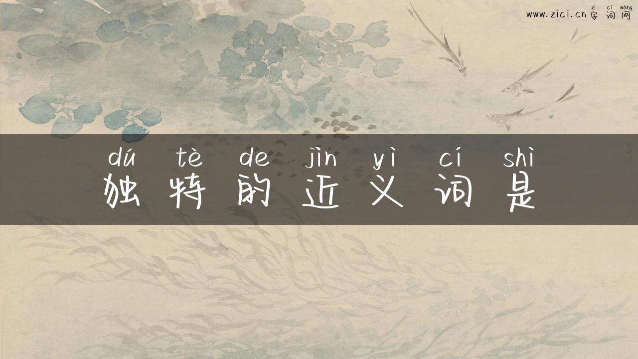 独特的近义词是