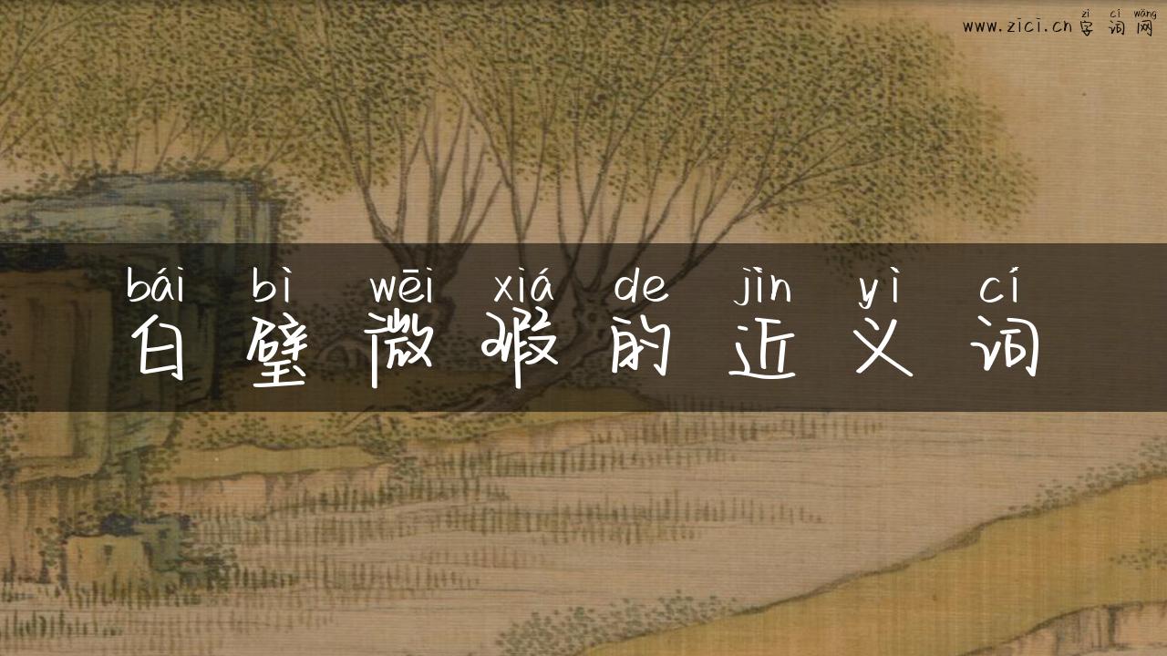 白璧微瑕的近义词