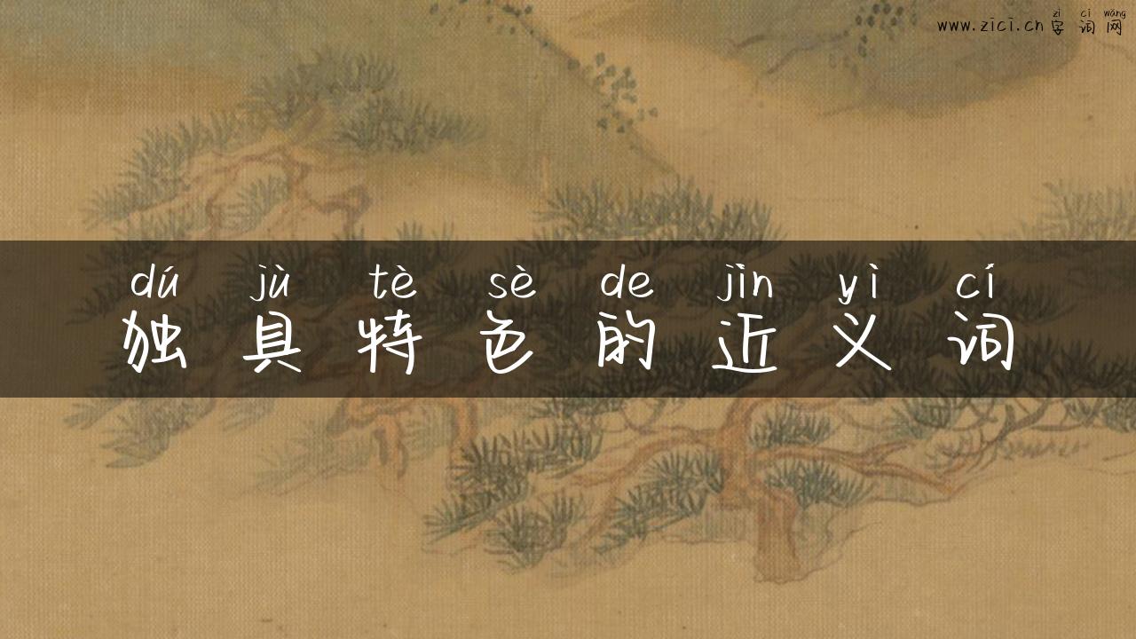 独具特色的近义词