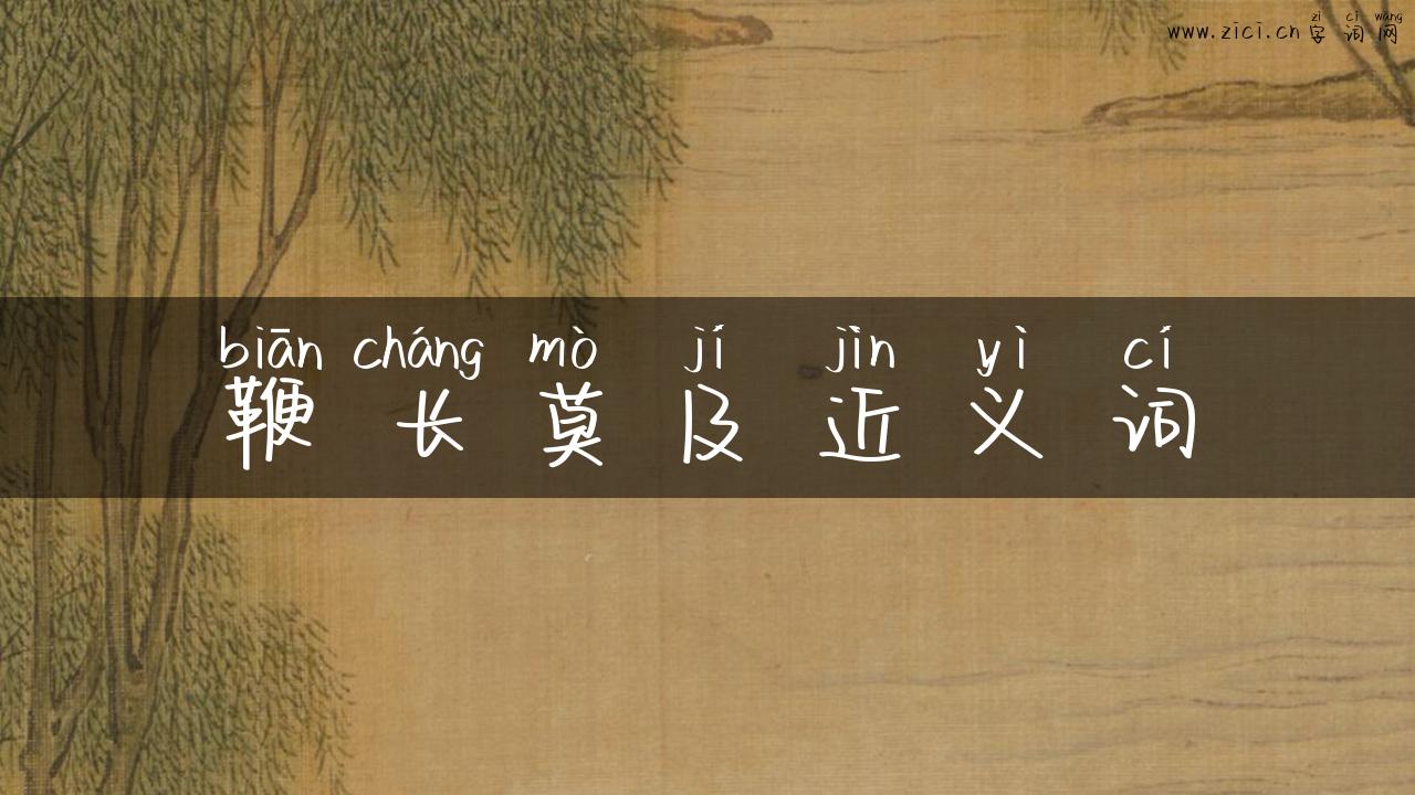 鞭长莫及近义词