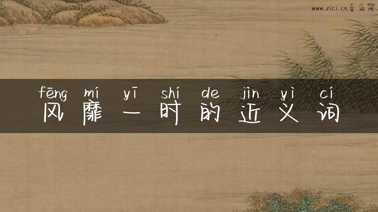 风靡一时的近义词