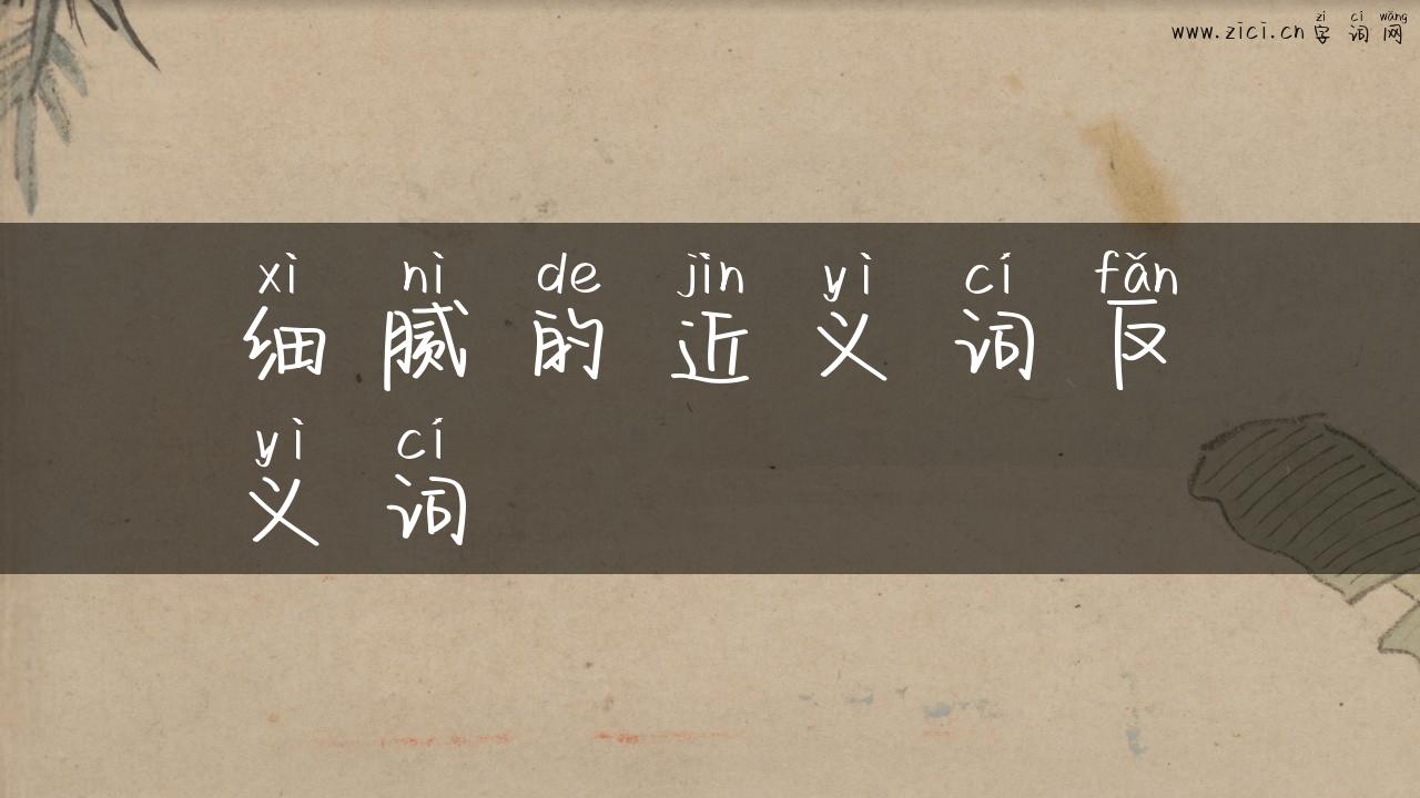 细腻的近义词反义词