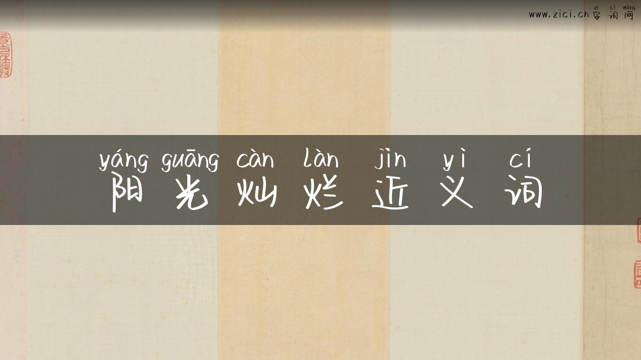 阳光灿烂近义词