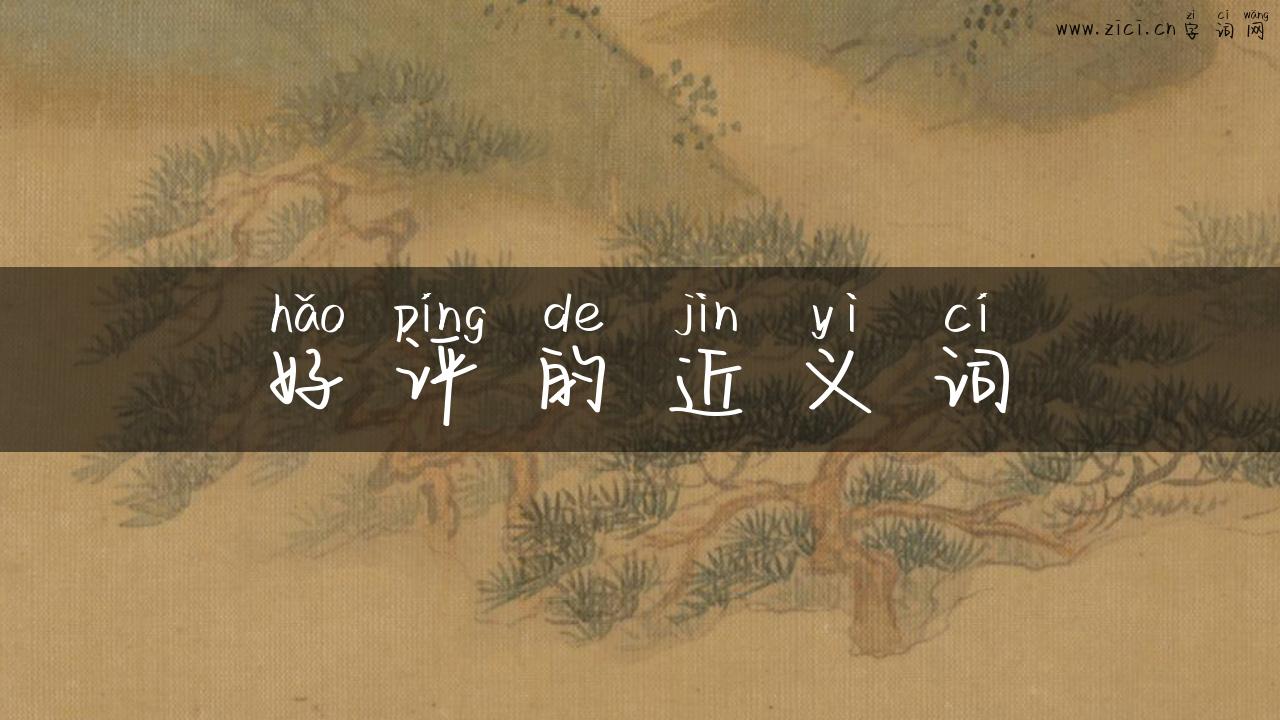 好评的近义词
