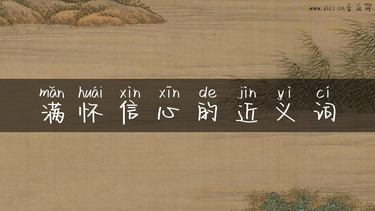 满怀信心的近义词