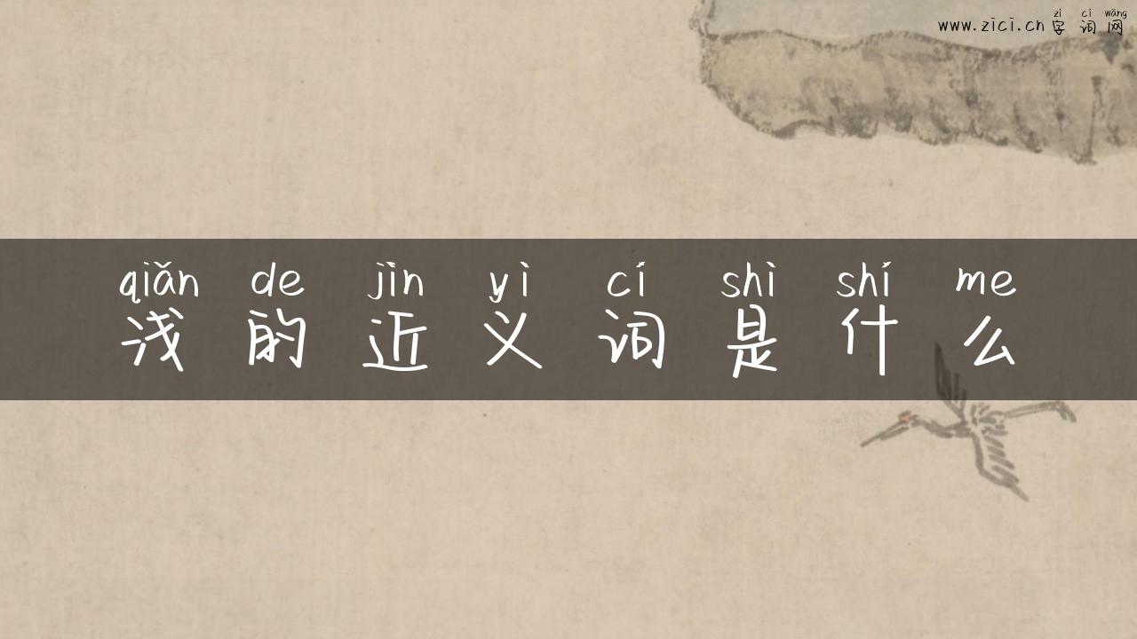 浅的近义词是什么