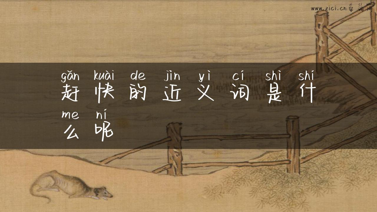 赶快的近义词是什么呢