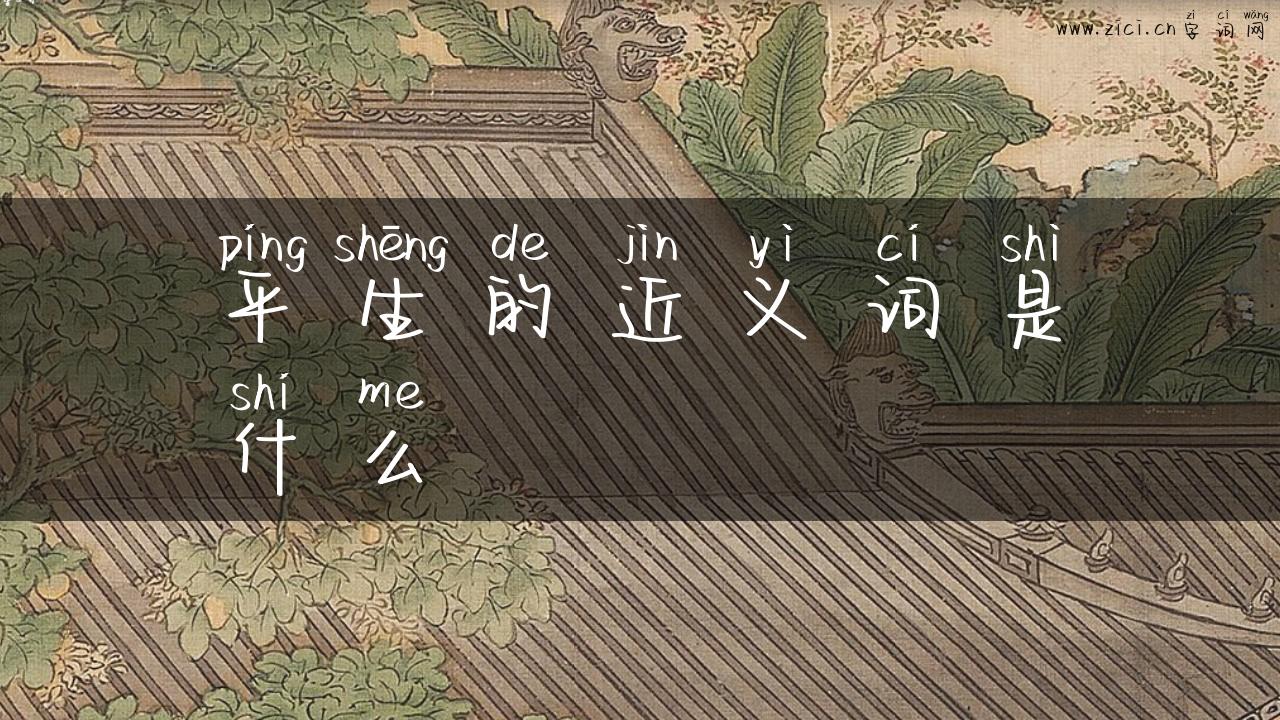 平生的近义词是什么