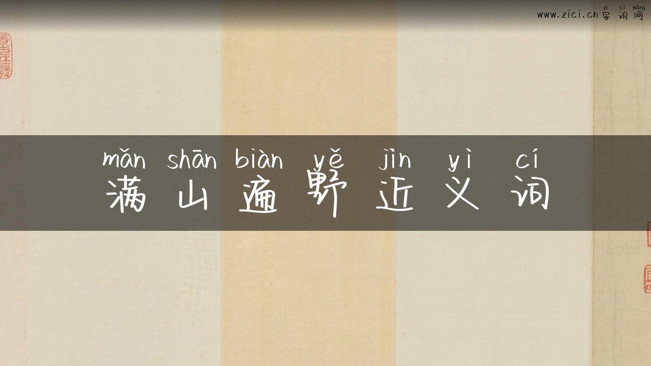 满山遍野近义词