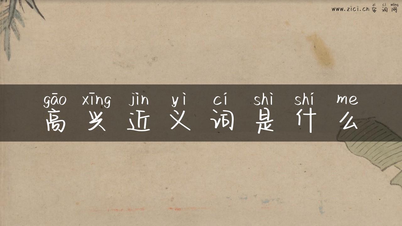 高兴近义词是什么