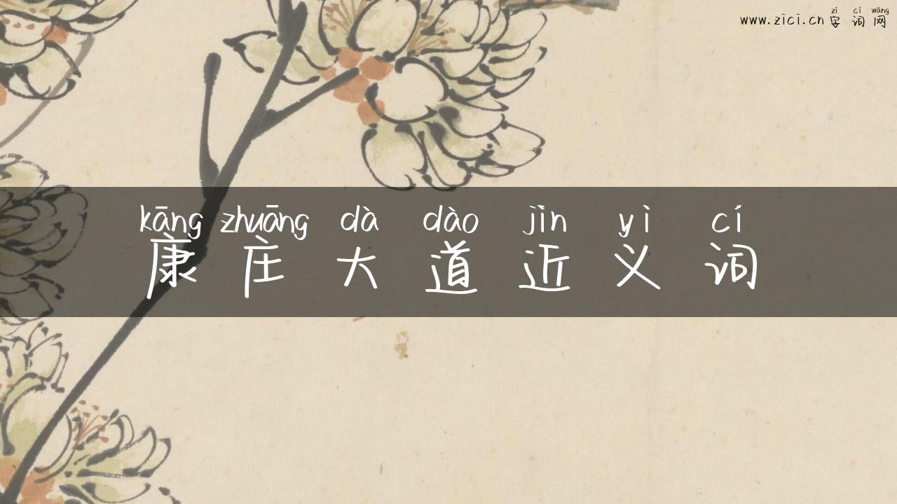 康庄大道近义词