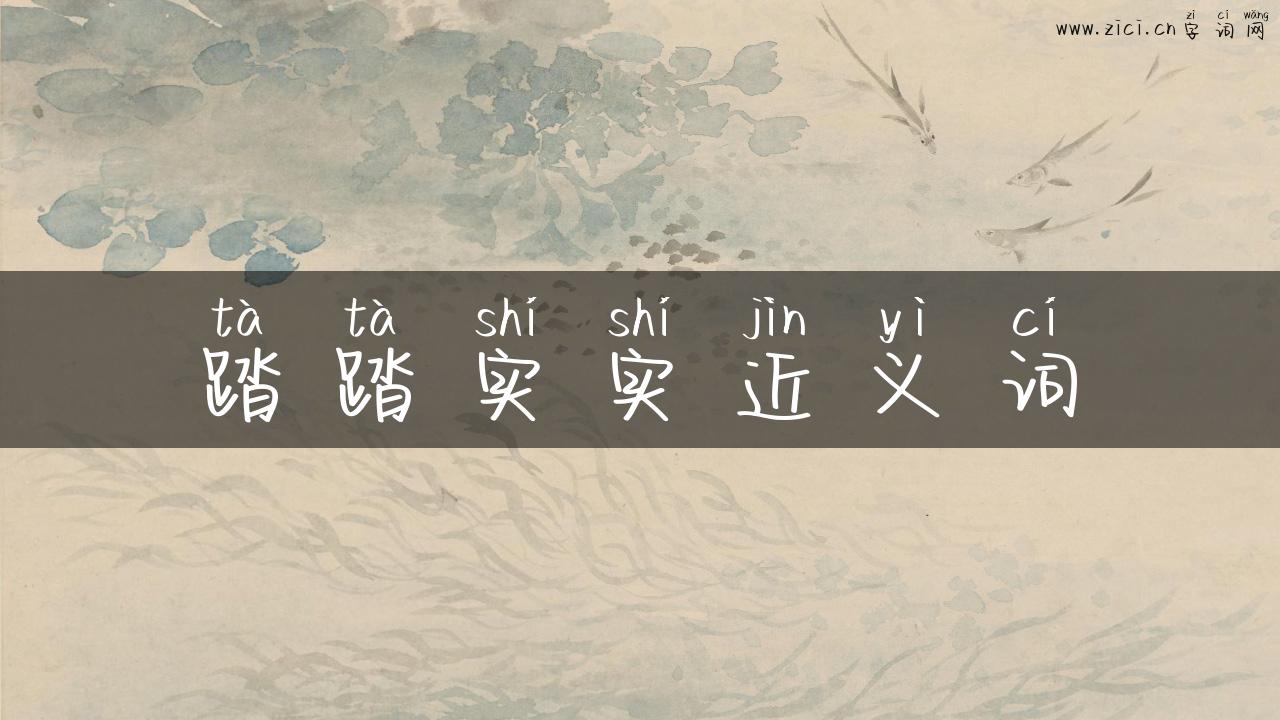 踏踏实实近义词