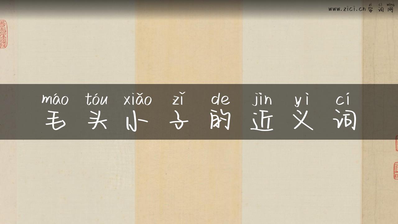 毛头小子的近义词