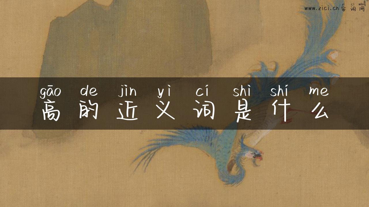 高的近义词是什么