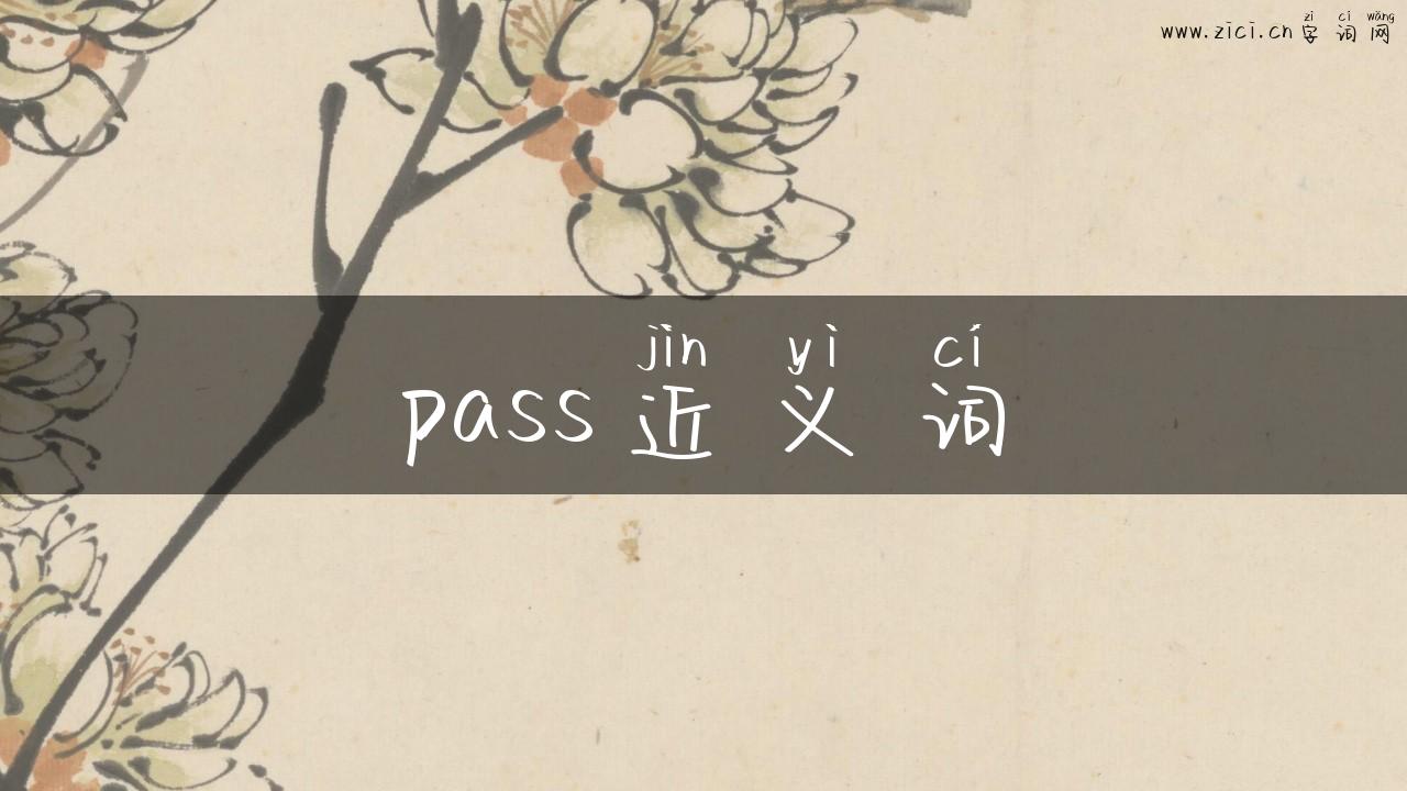 pass近义词
