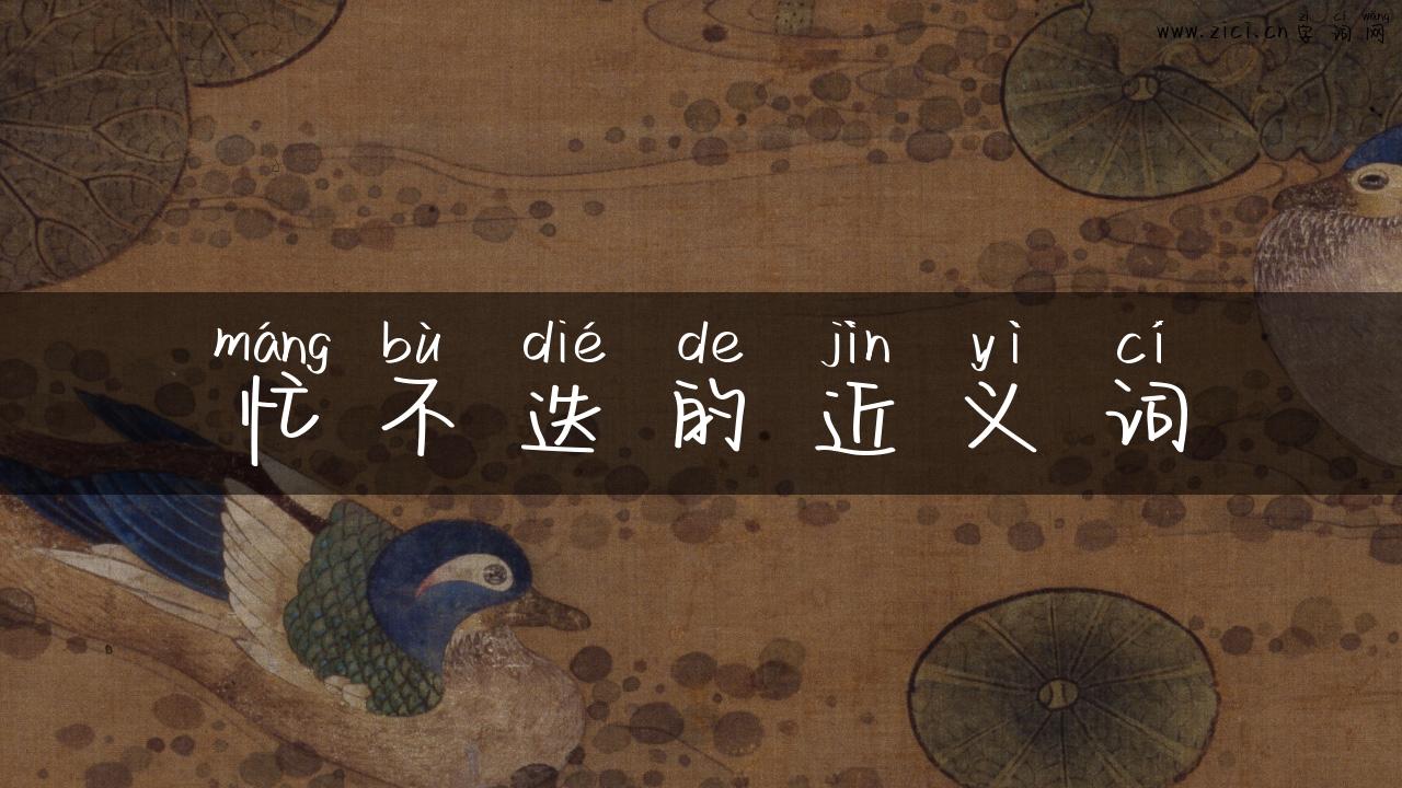 忙不迭的近义词