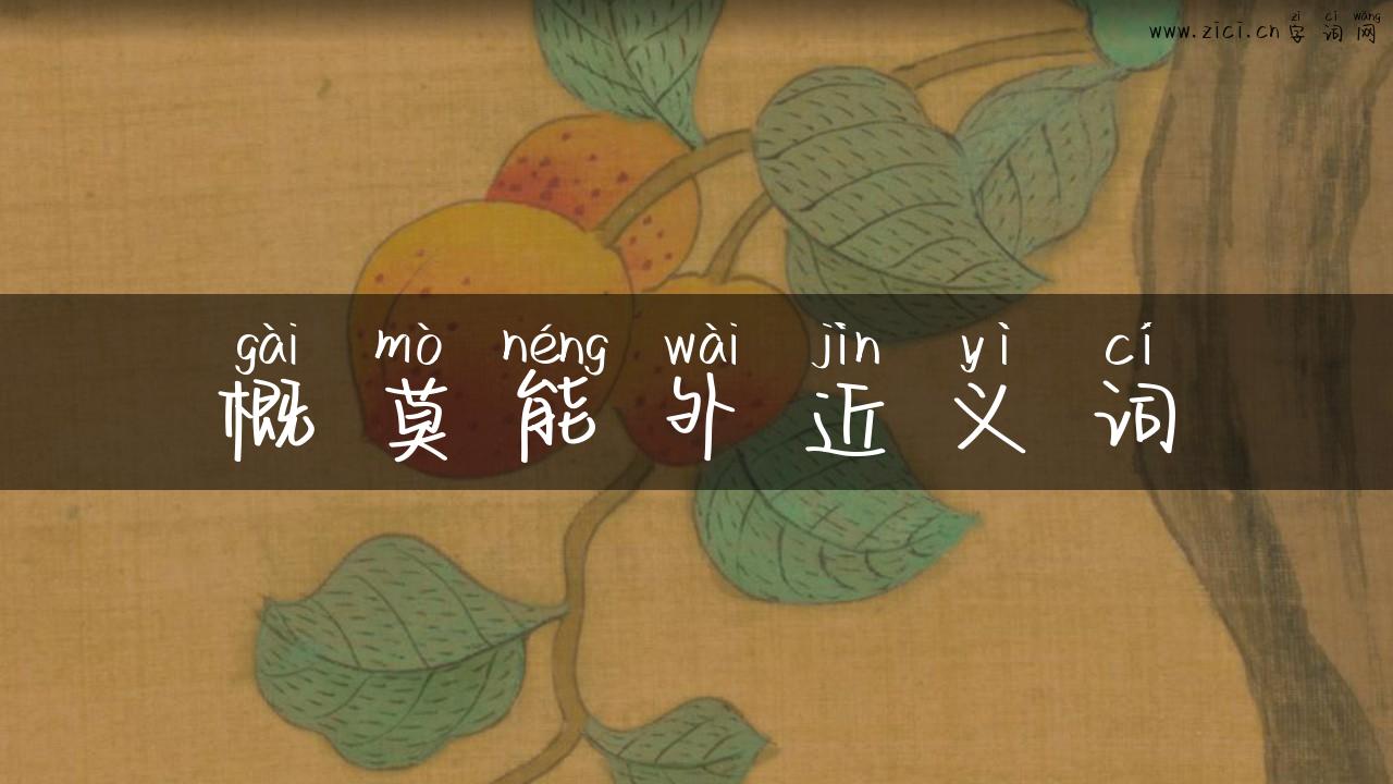 概莫能外近义词