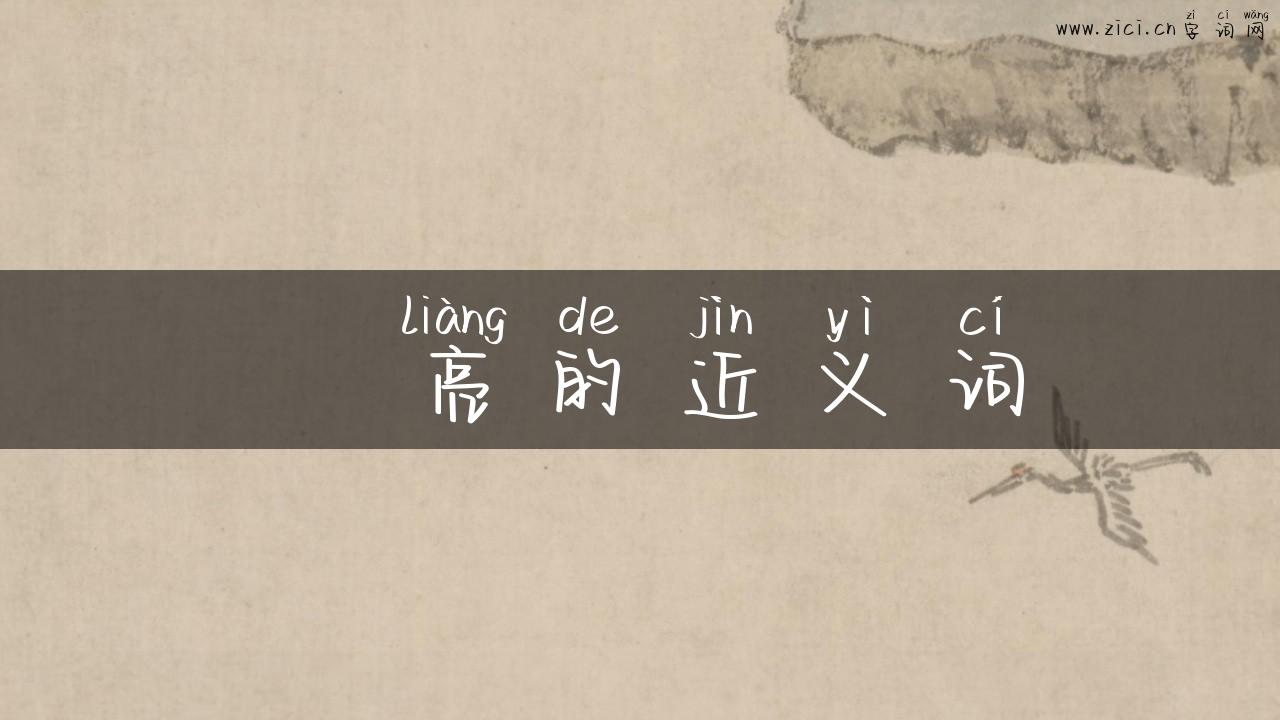 眀亮的近义词