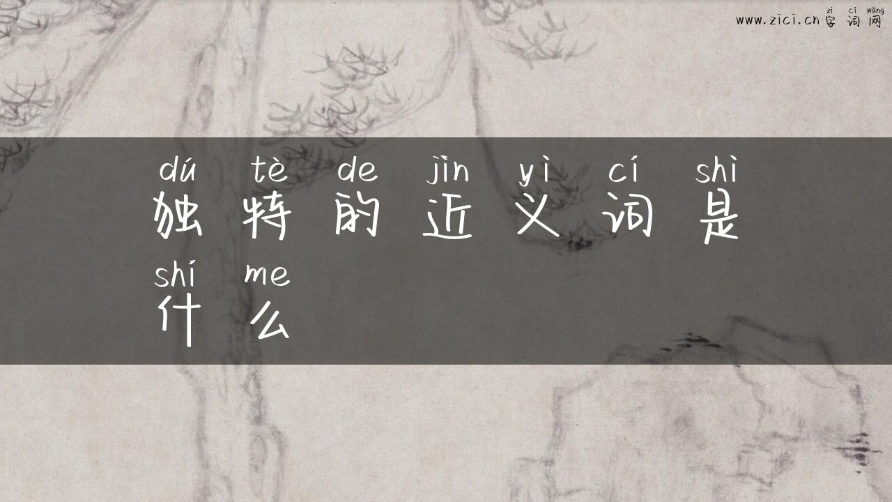 独特的近义词是什么