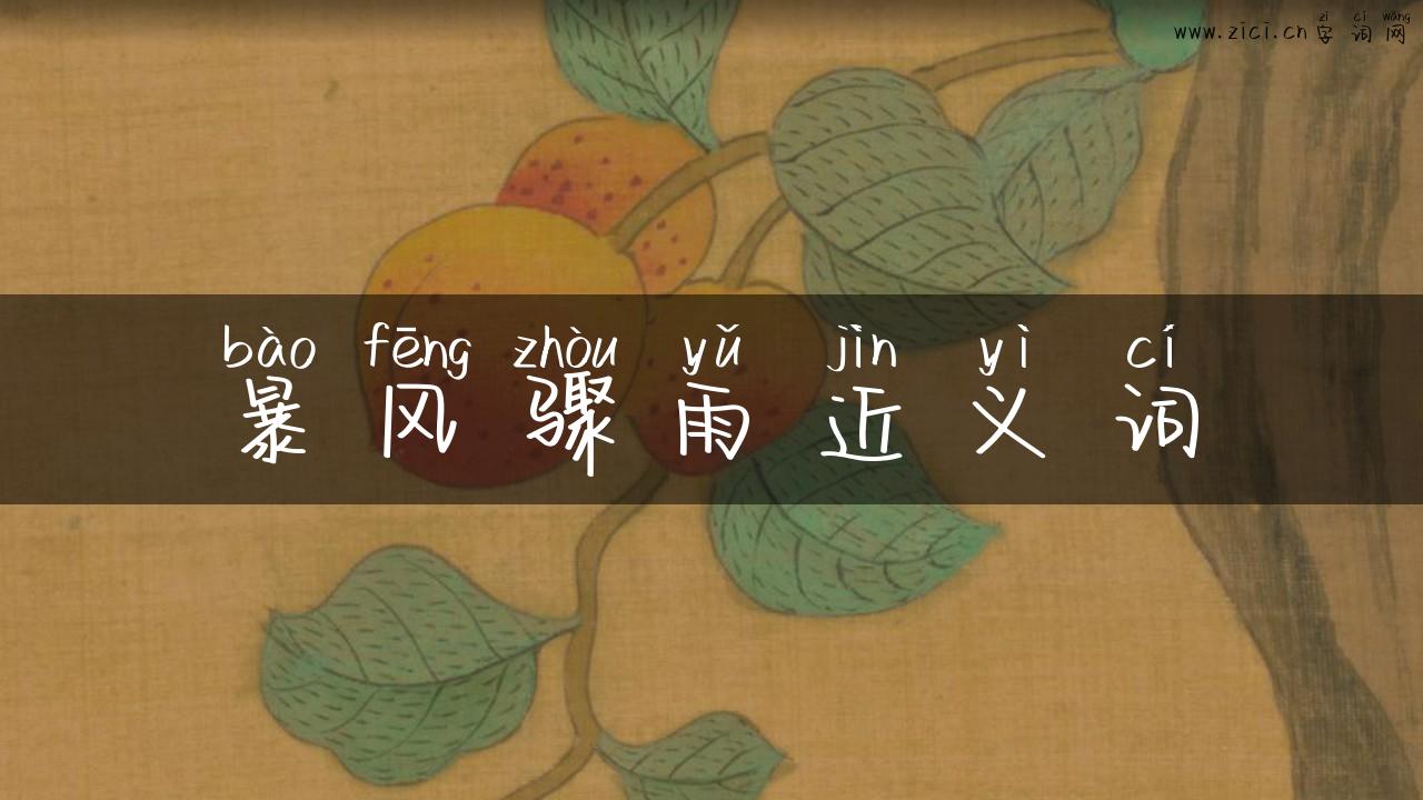 暴风骤雨近义词