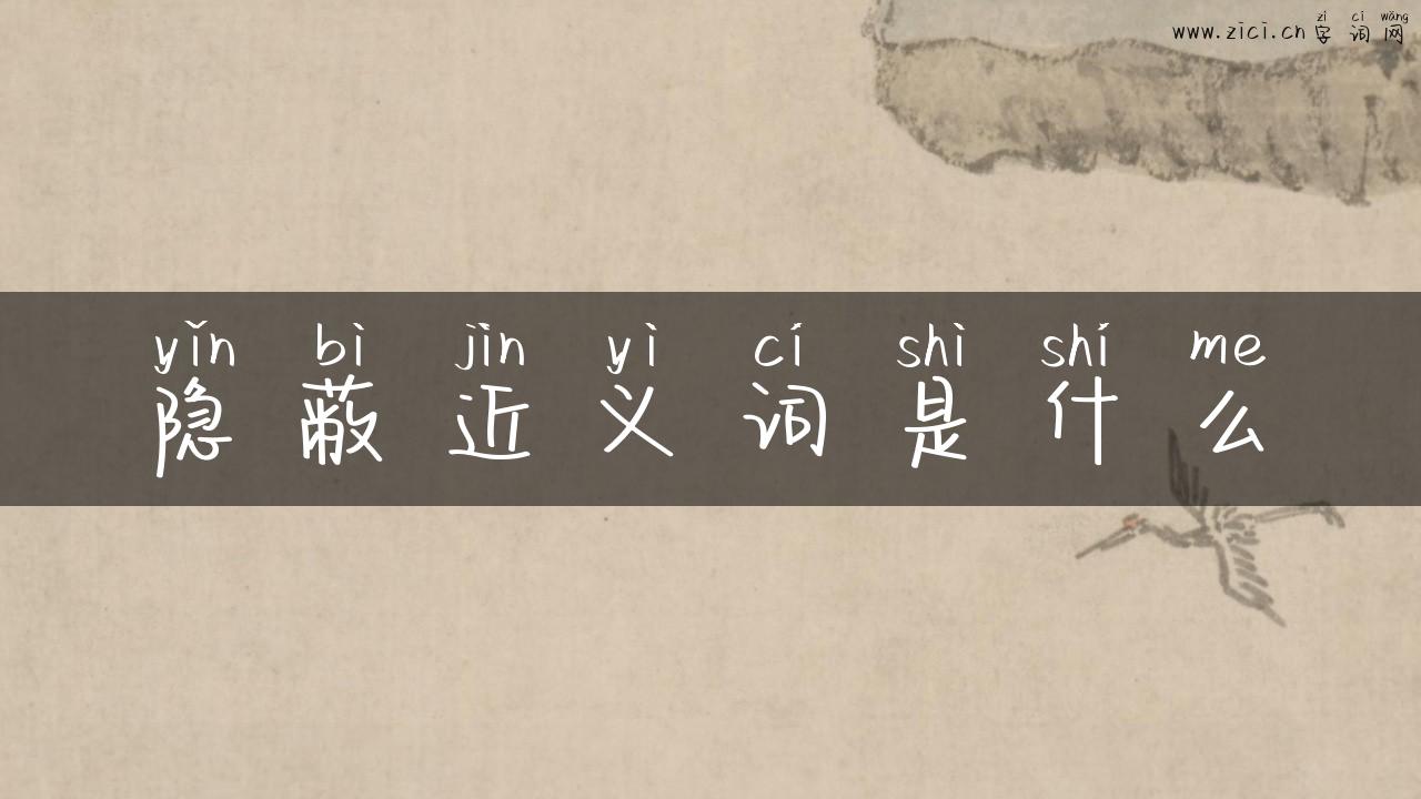 隐蔽近义词是什么