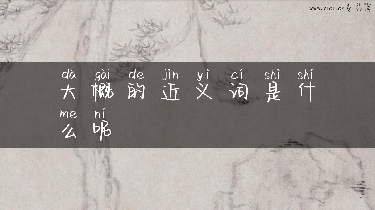 大概的近义词是什么呢