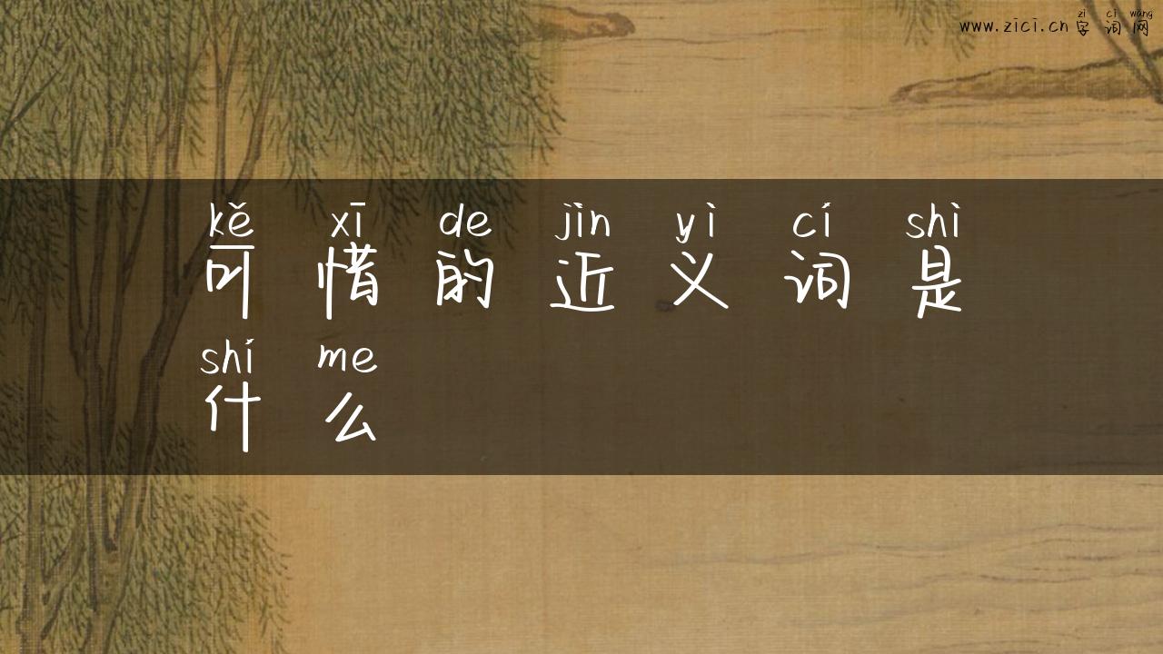 可惜的近义词是什么