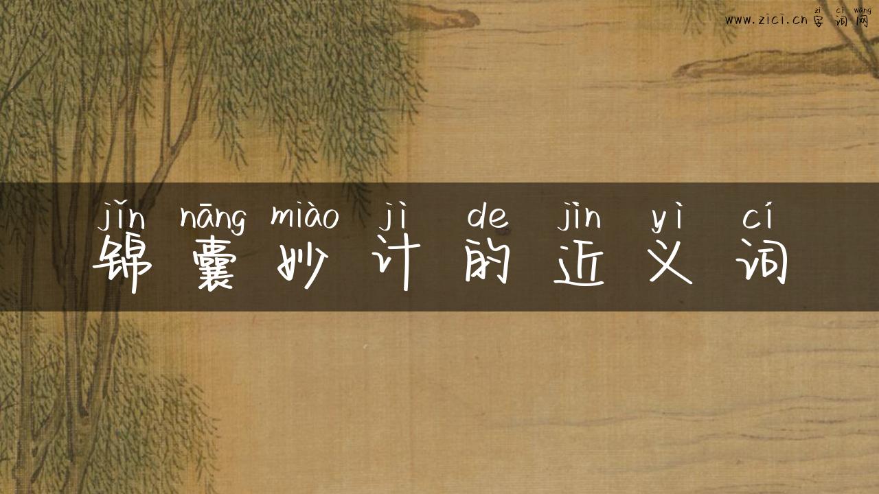 锦囊妙计的近义词