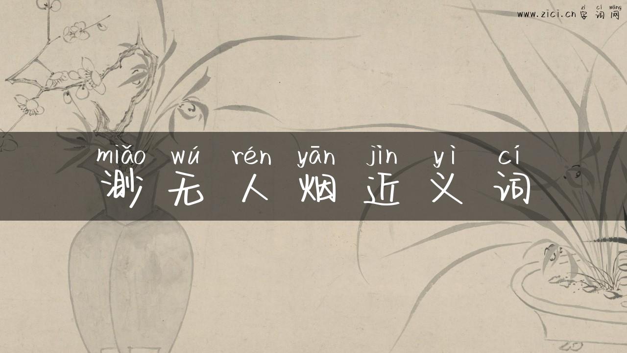 渺无人烟近义词