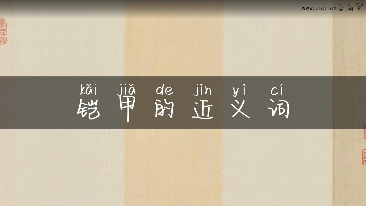 铠甲的近义词