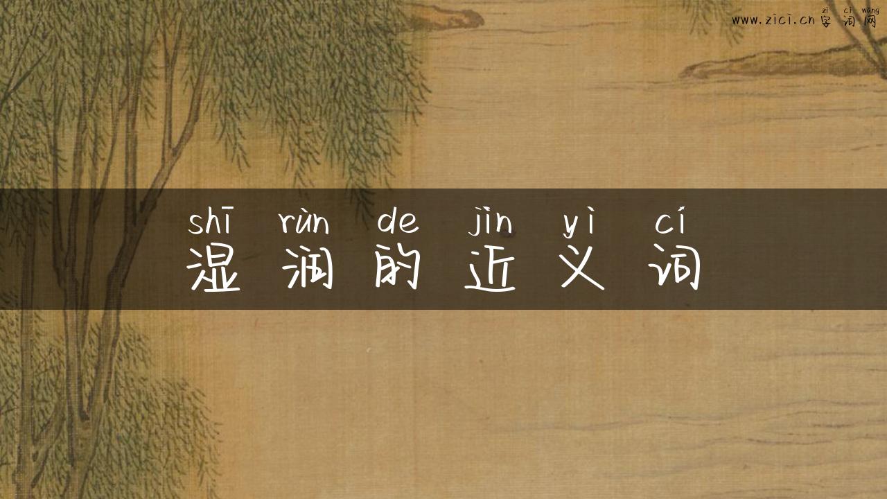 湿润的近义词