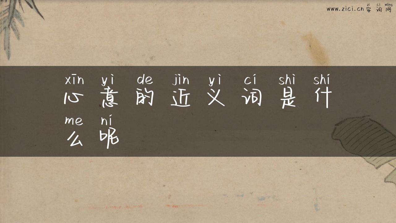 心意的近义词是什么呢