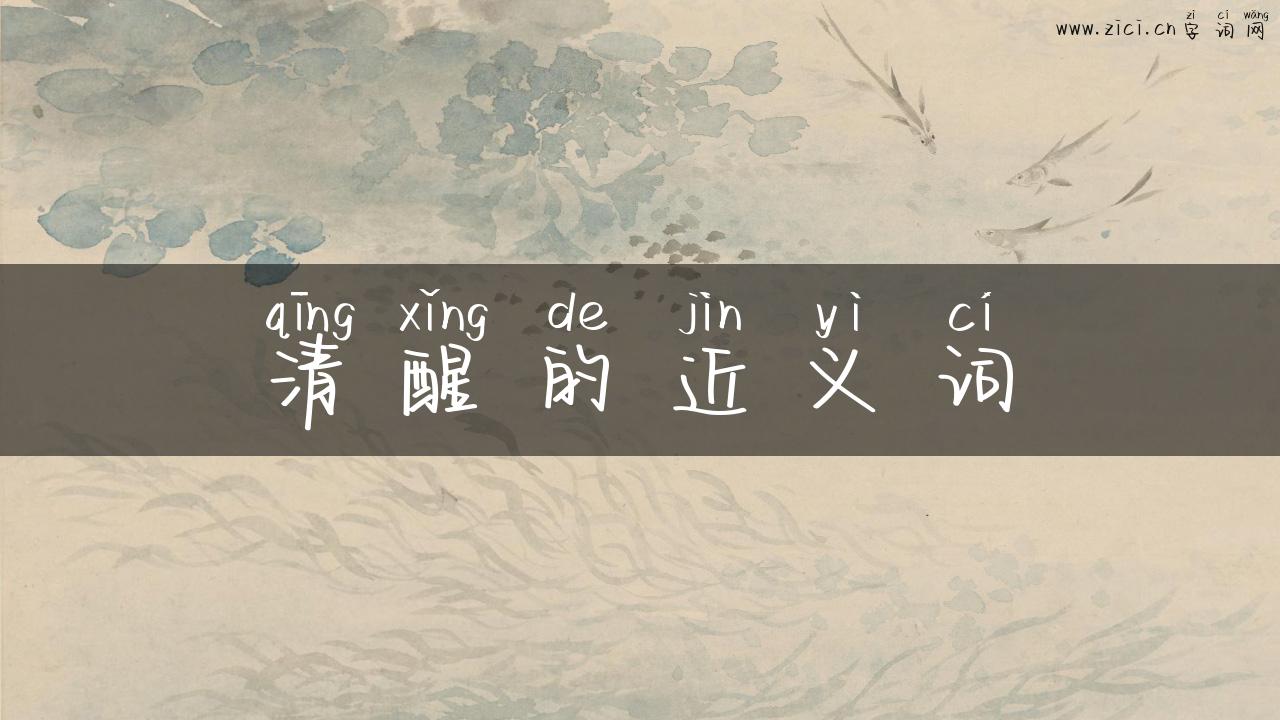 清醒的近义词