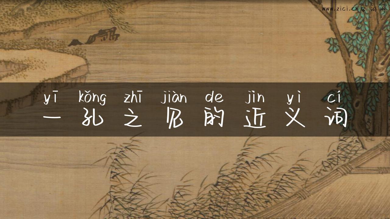 一孔之见的近义词