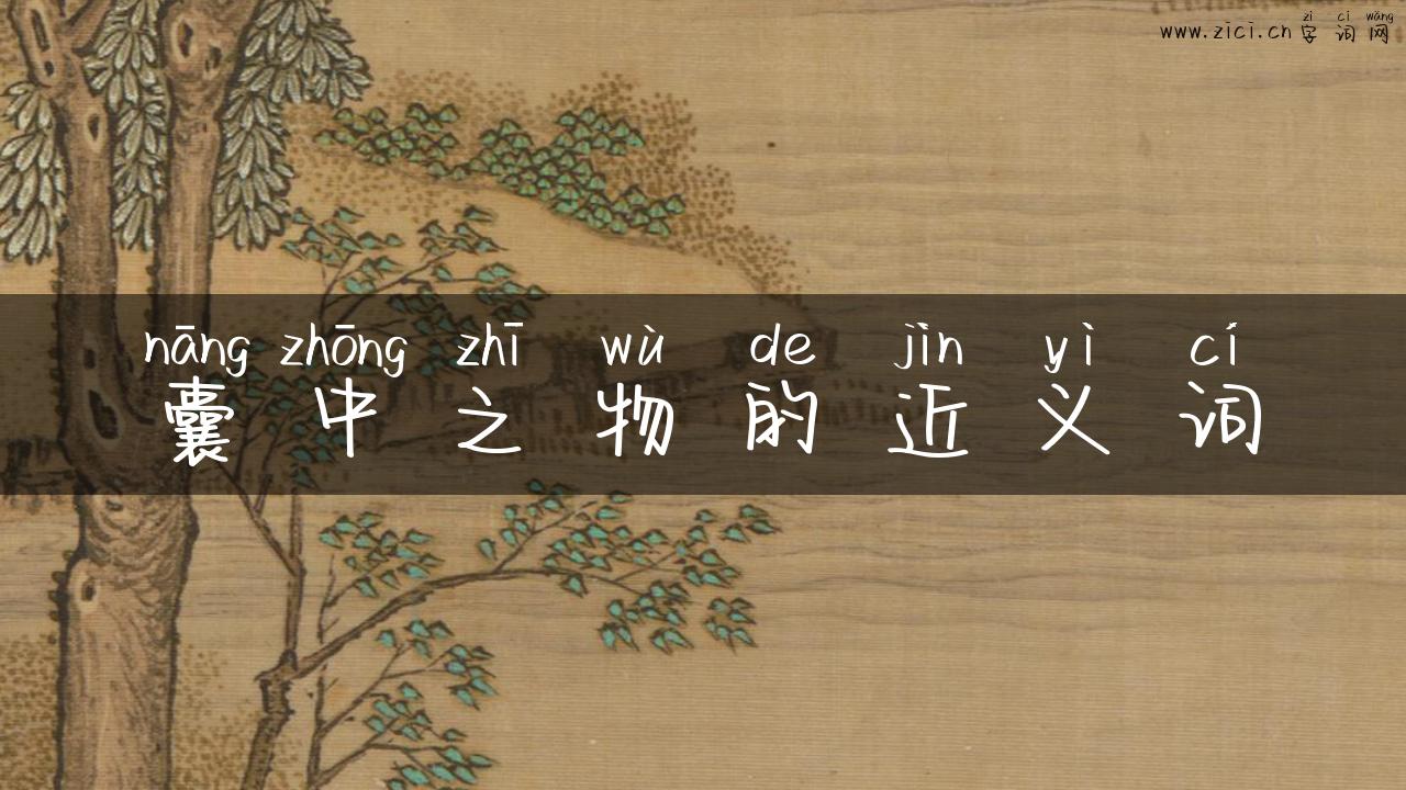 囊中之物的近义词