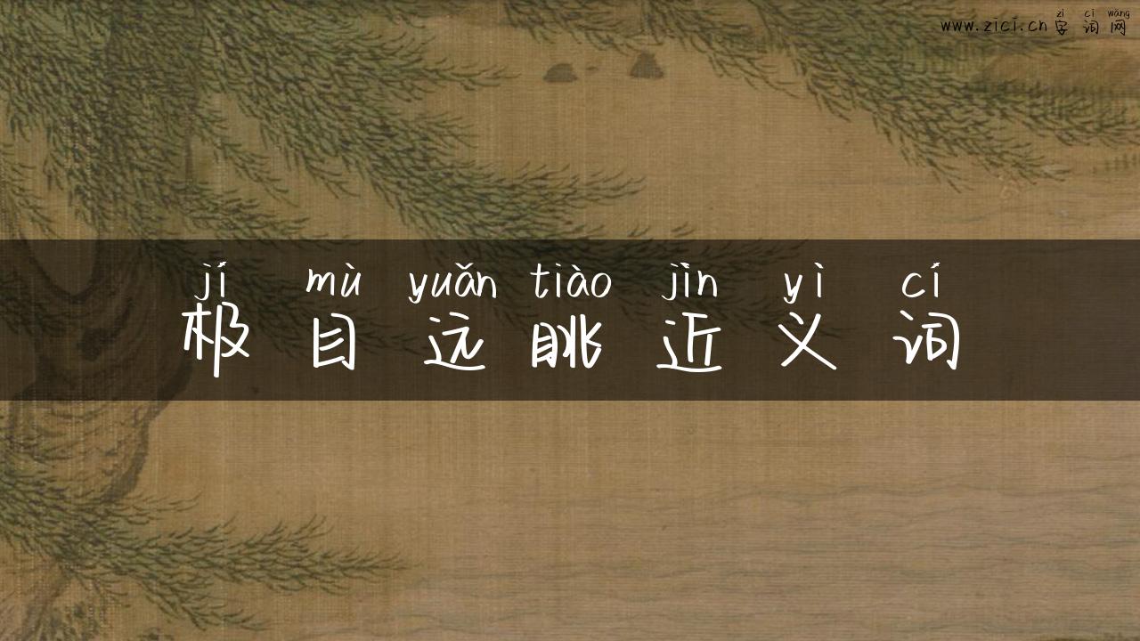 极目远眺近义词
