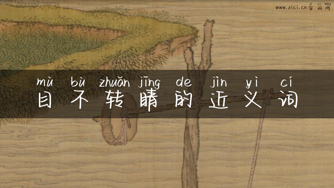 目不转睛的近义词