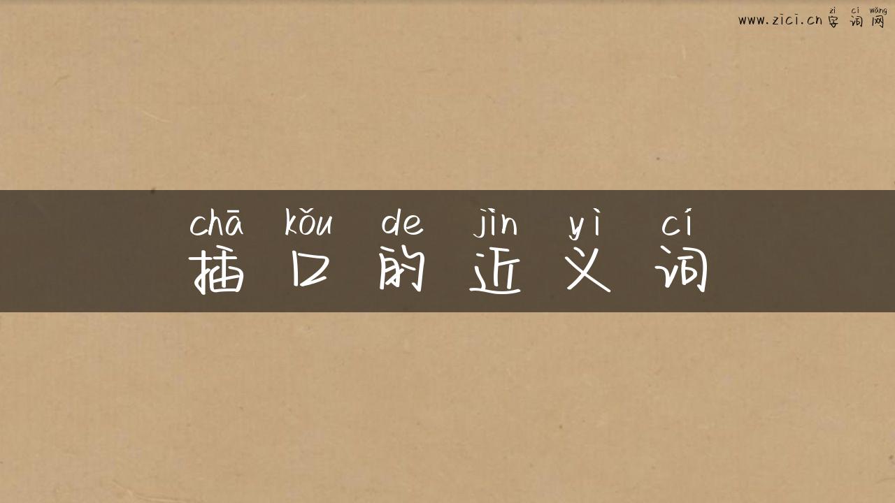 插口的近义词