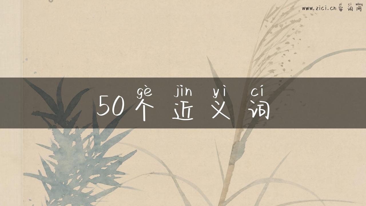 50个近义词