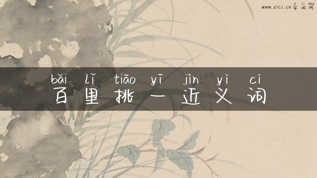 百里挑一近义词