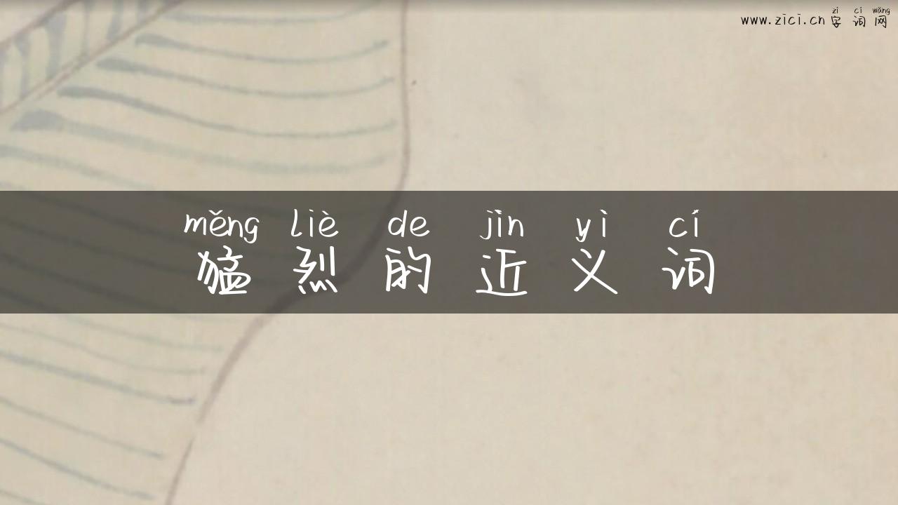 猛烈的近义词