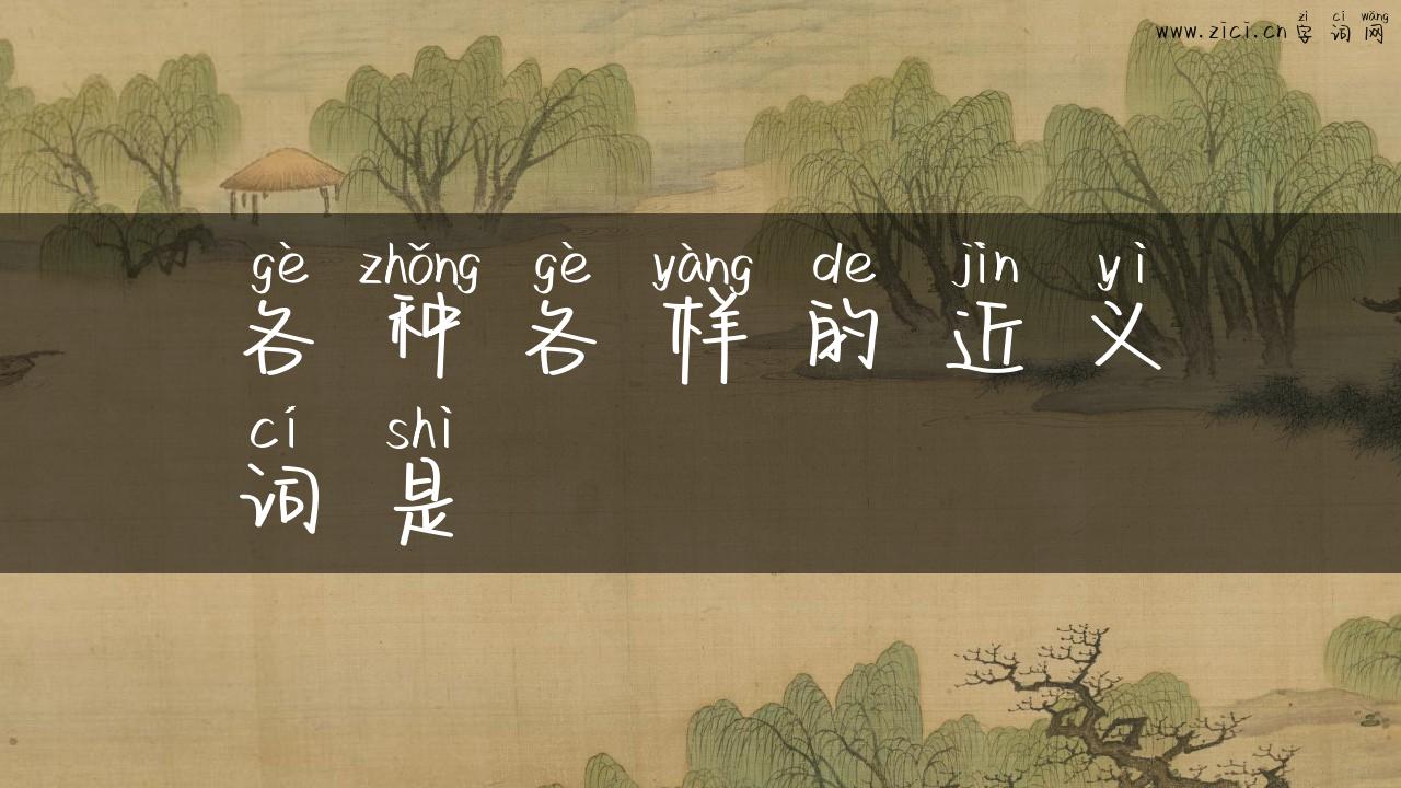 各种各样的近义词是