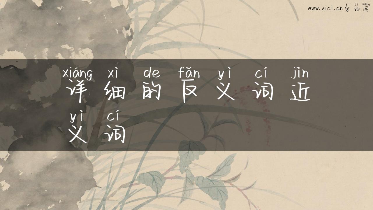 详细的反义词近义词