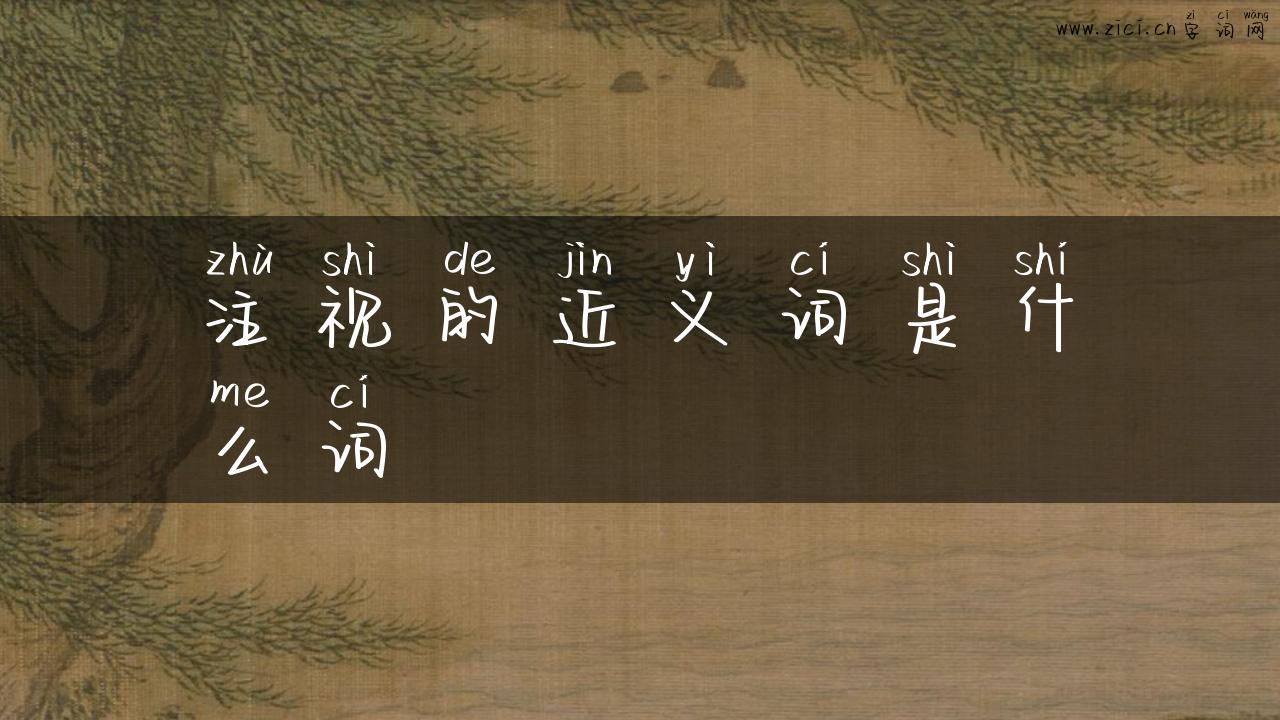 注视的近义词是什么词