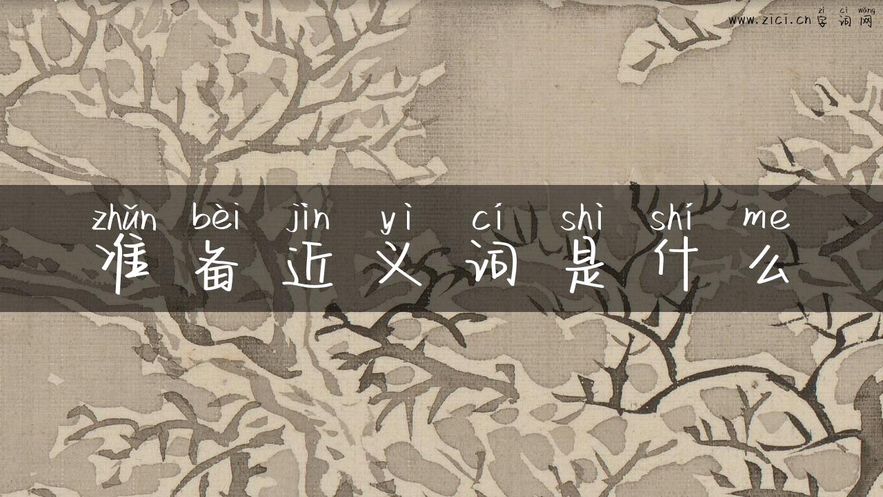 准备近义词是什么