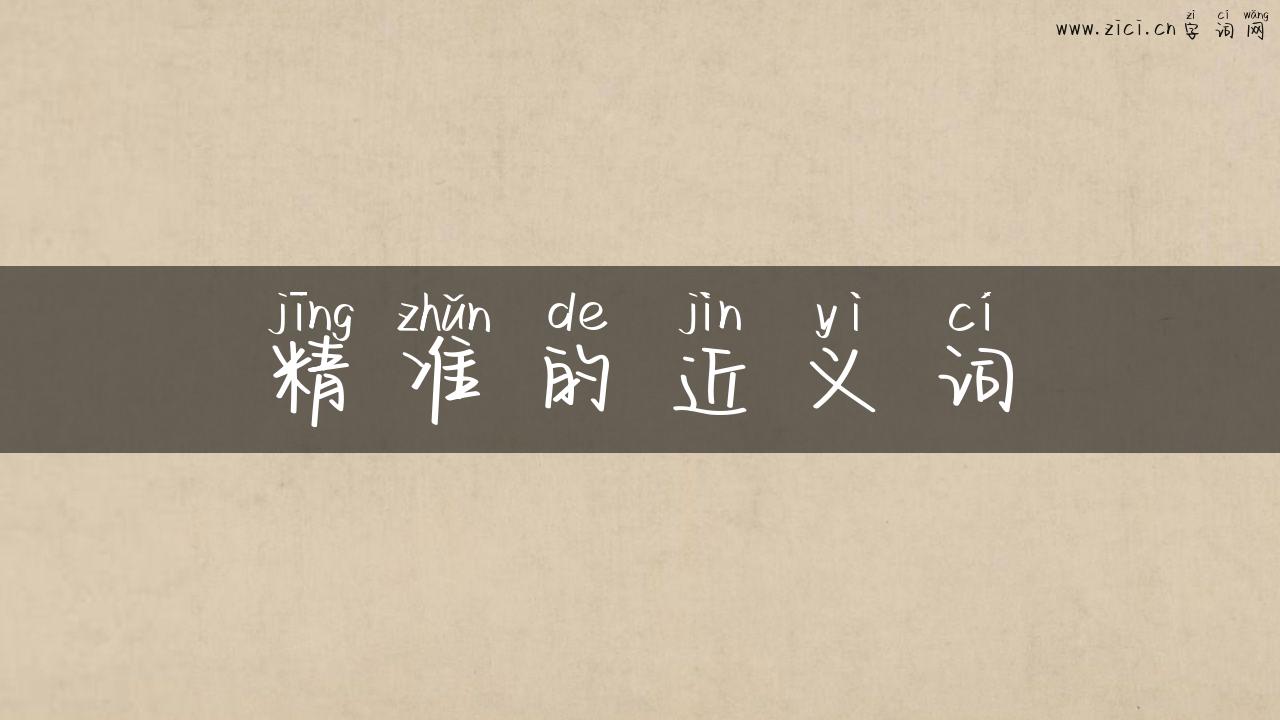精准的近义词