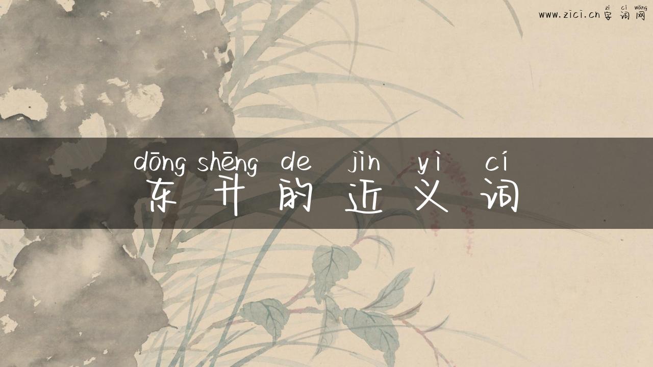 东升的近义词