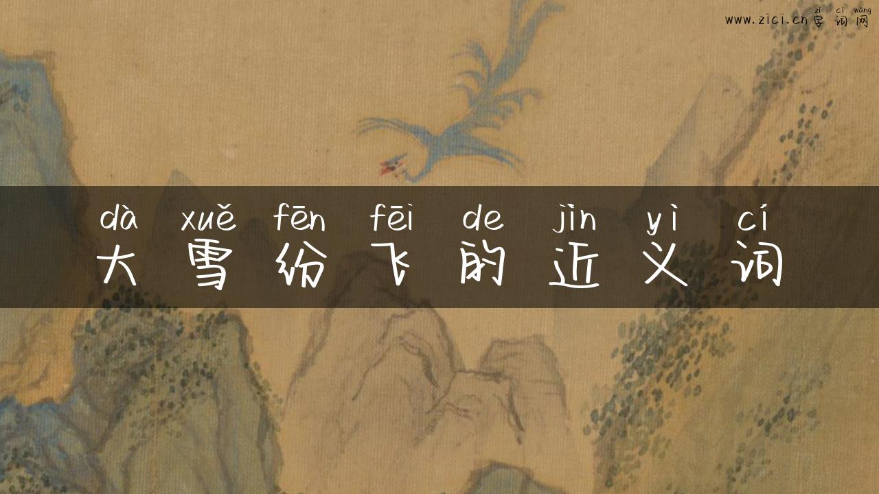 大雪纷飞的近义词