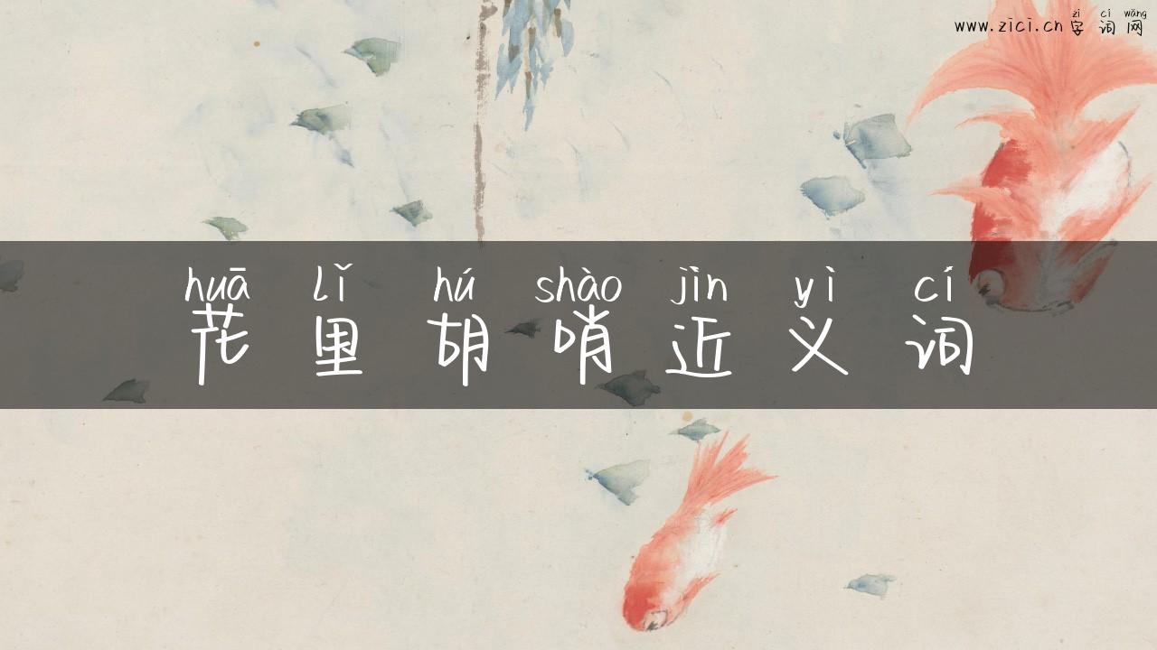 花里胡哨近义词