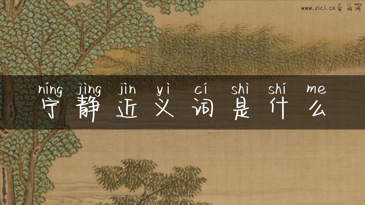 宁静近义词是什么